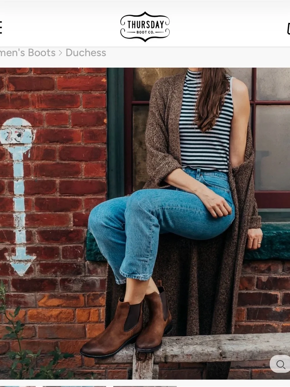 Thursday Boot Company Duchess Chelsea Boots in Caramel Brown